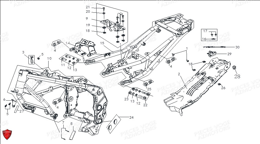 CADRE_CHASSIS VOGE Pièces Voge 500 AC EURO 5