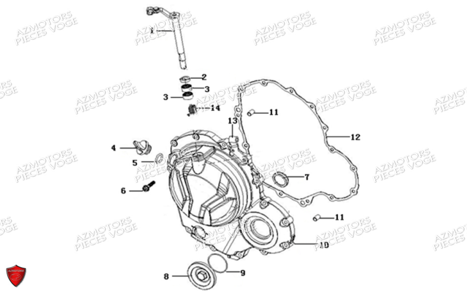 COUVRE CARTER DROIT pour VOGE 500 AC Euro 5