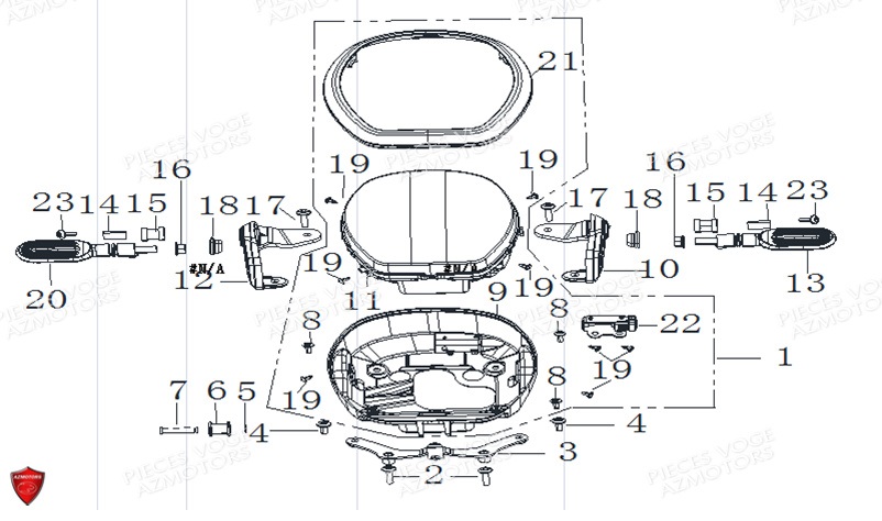 OPTIQUE DE PHARE pour VOGE 500 AC Euro 5