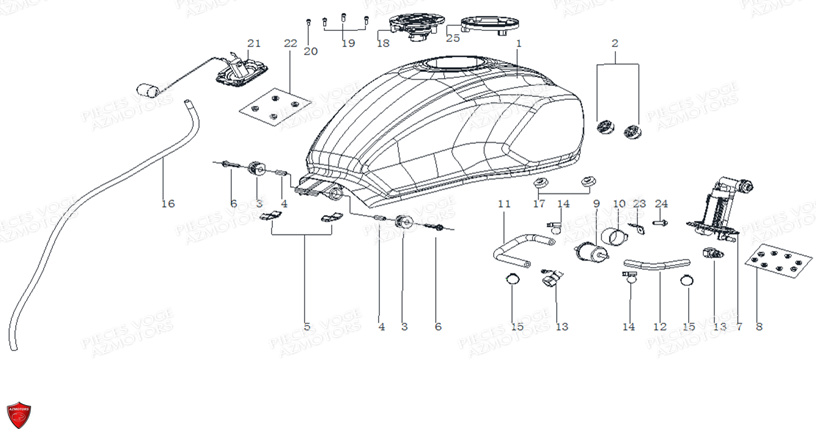 RESERVOIR A CARBURANT pour VOGE 500 AC Euro 5