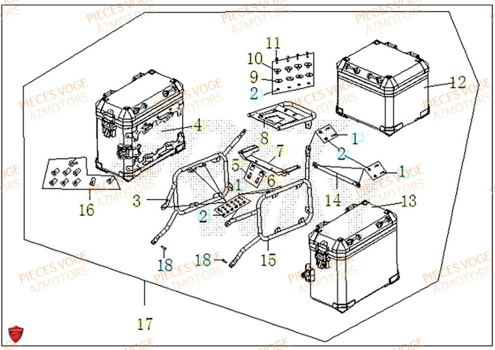 Bagagerie VOGE Pieces VOGE 500 DS EU IV