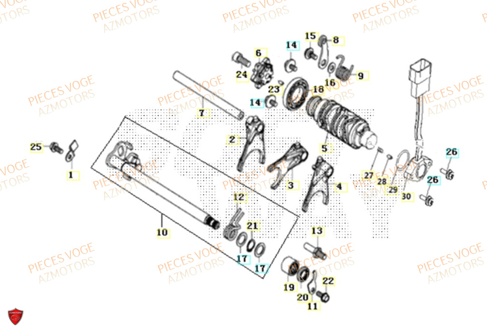 Barillet VOGE Pieces VOGE 500 DS EU IV