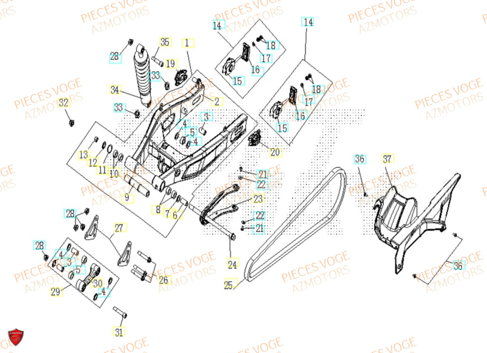 Bras Oscillant VOGE Pieces VOGE 500 DS EU IV