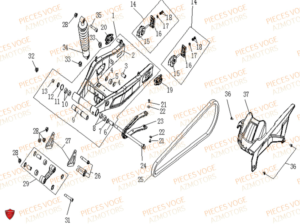 Bras Oscillant VOGE Pieces VOGE 500 DS EU IV