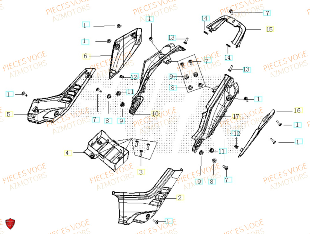 Carenage Arriere VOGE Pieces VOGE 500 DS EU IV