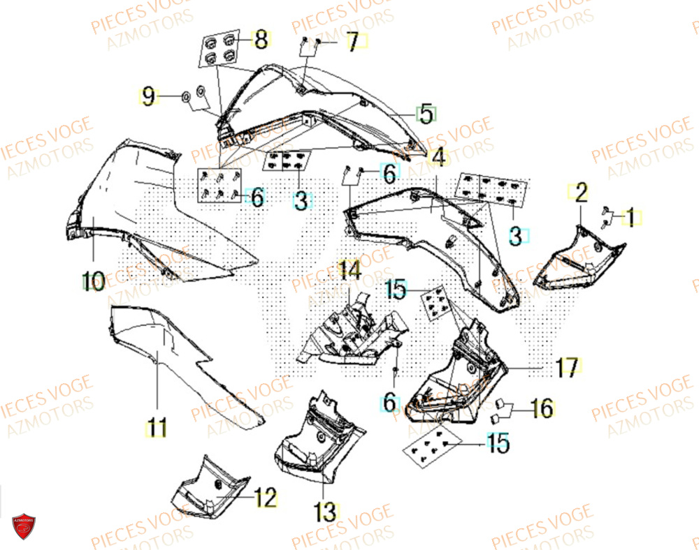 Carenage De Reservoir VOGE Pieces VOGE 500 DS EU IV