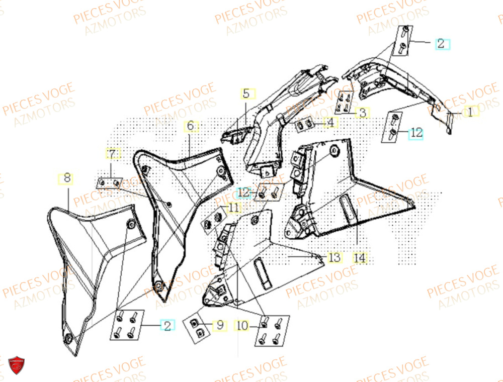 Carenage Sous Selle VOGE Pieces VOGE 500 DS EU IV
