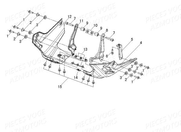 CARENAGES SABOT INFERIEUR pour VOGE 500 DS