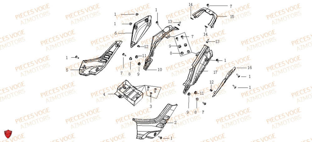 Carrosserie 4 VOGE Pieces VOGE 500 DS EU IV