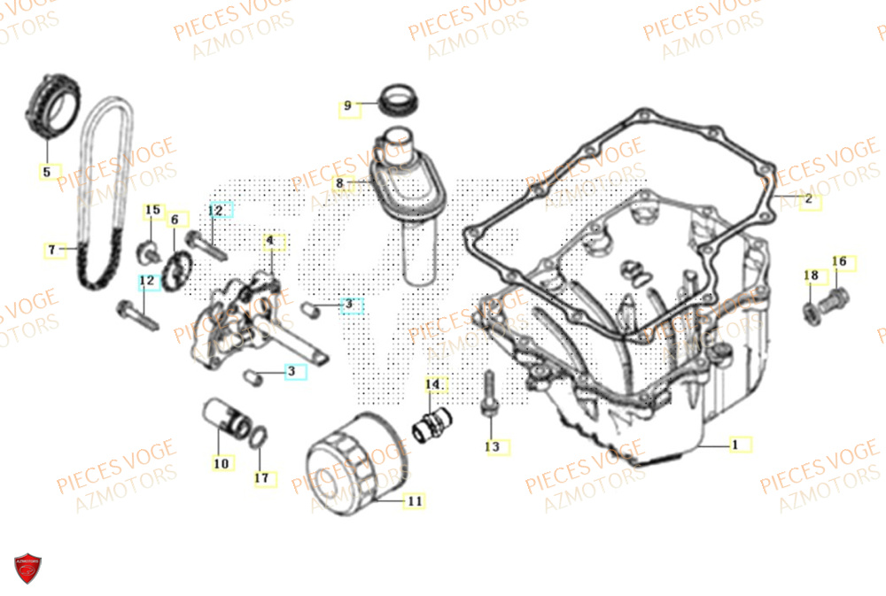 Carter D Huile VOGE Pieces VOGE 500 DS EU IV