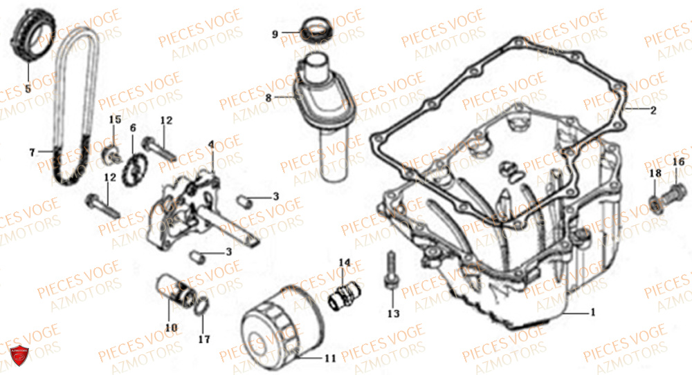 CARTER_D_HUILE VOGE Pieces VOGE 500 DS EU IV