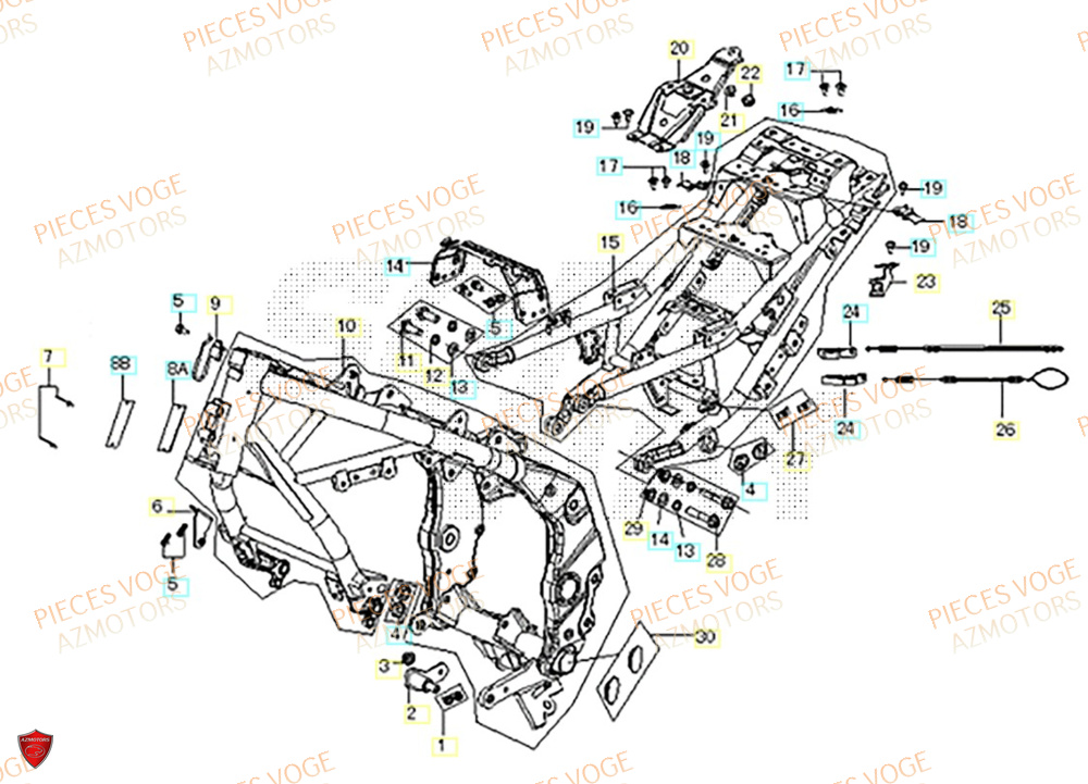 Chassis VOGE Pieces VOGE 500 DS EU IV