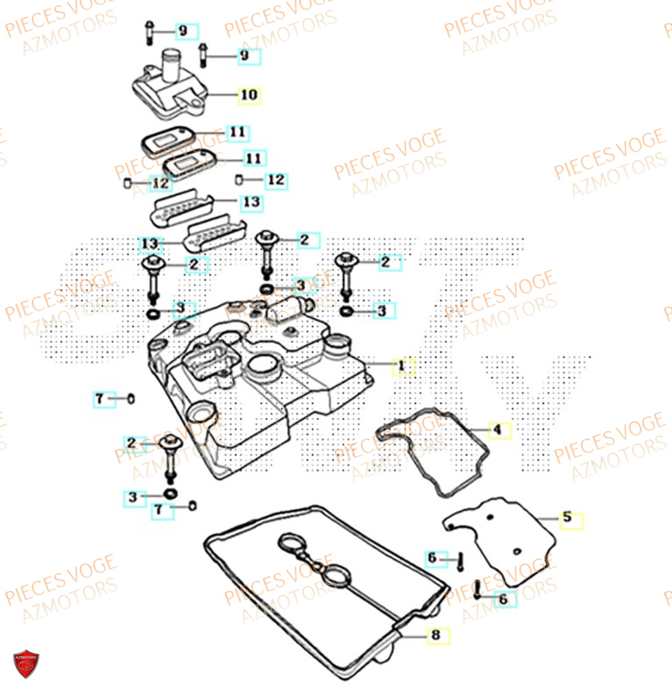 Couvre Culasse VOGE Pieces VOGE 500 DS EU IV