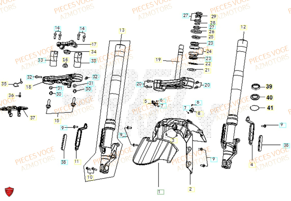Fourche VOGE Pieces VOGE 500 DS EU IV