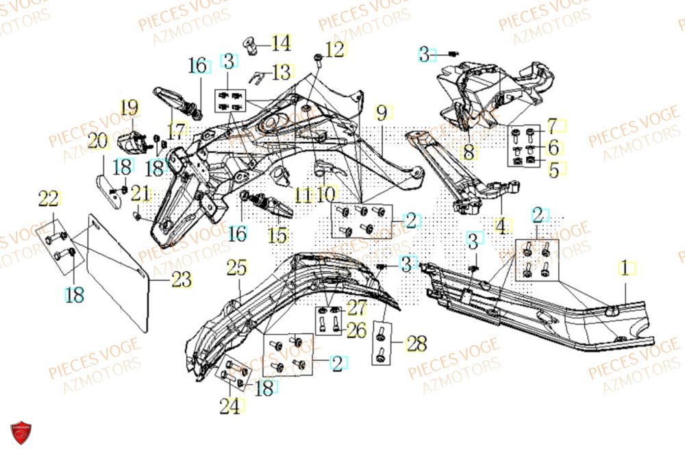 Garde Boue Arriere VOGE Pieces VOGE 500 DS EU IV