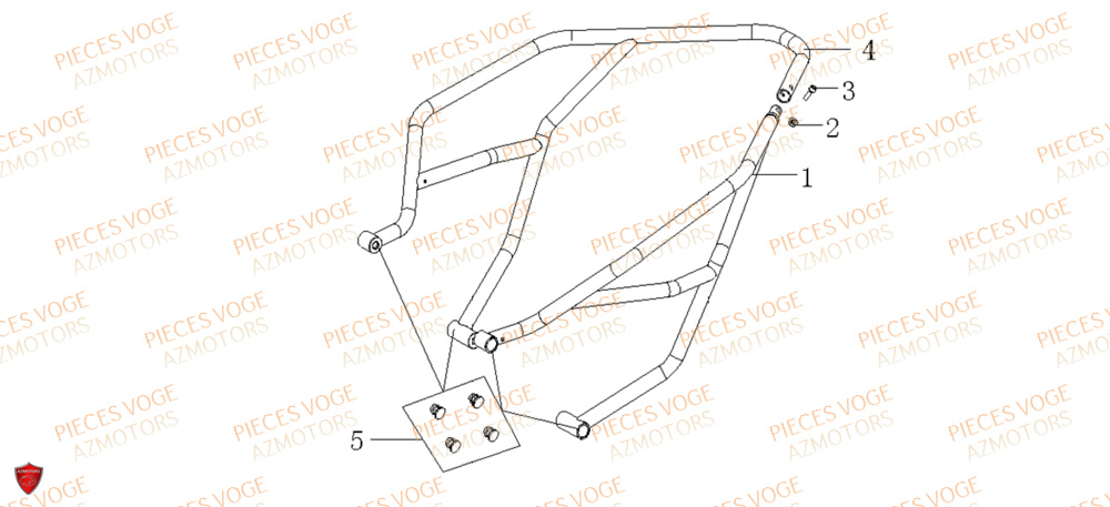 Protection De Cadre VOGE Pieces VOGE 500 DS EU IV