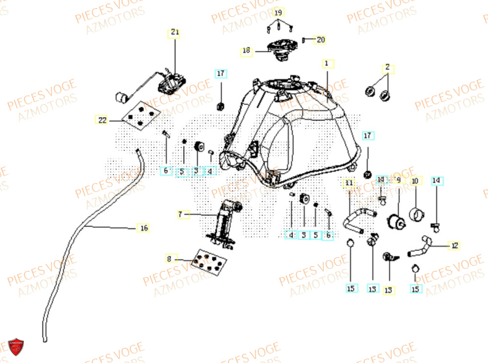 Reservoir VOGE Pieces VOGE 500 DS EU IV