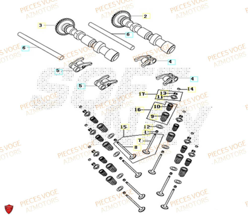 Soupapes VOGE Pieces VOGE 500 DS EU IV