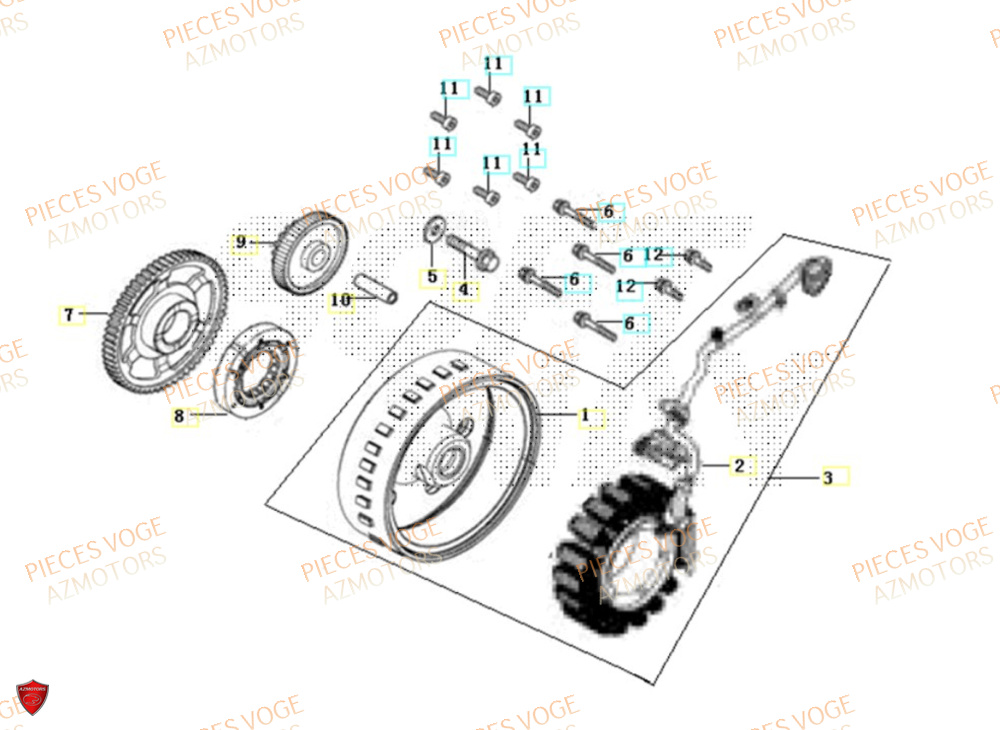 Stator VOGE Pieces VOGE 500 DS EU IV