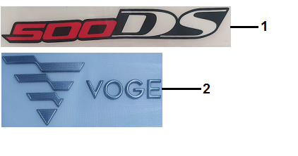 Stickers VOGE Pieces VOGE 500 DS EU IV