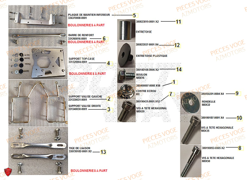 Supports Valises VOGE Pieces VOGE 500 DS EU IV