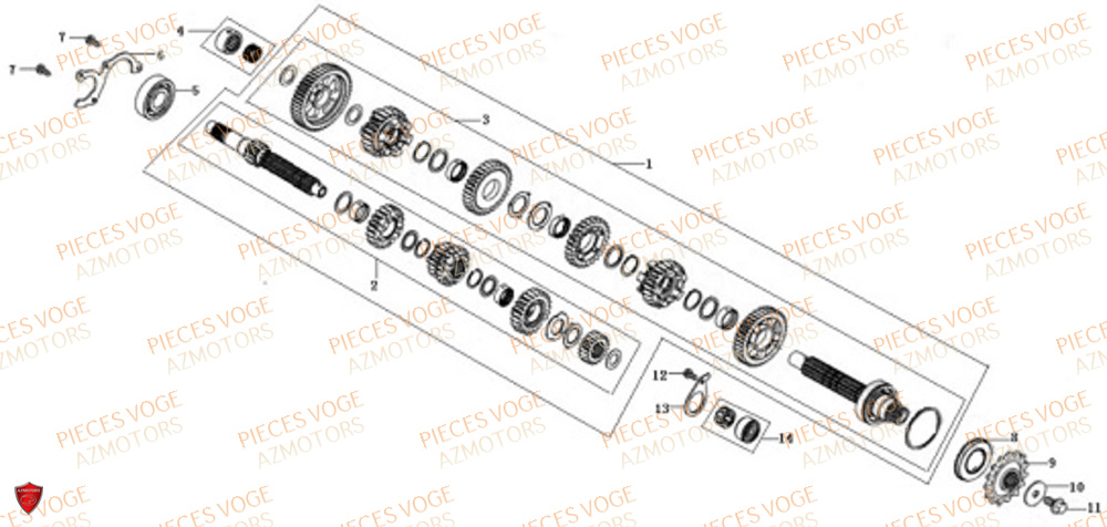 Transmission VOGE Pieces VOGE 500 DS EU IV