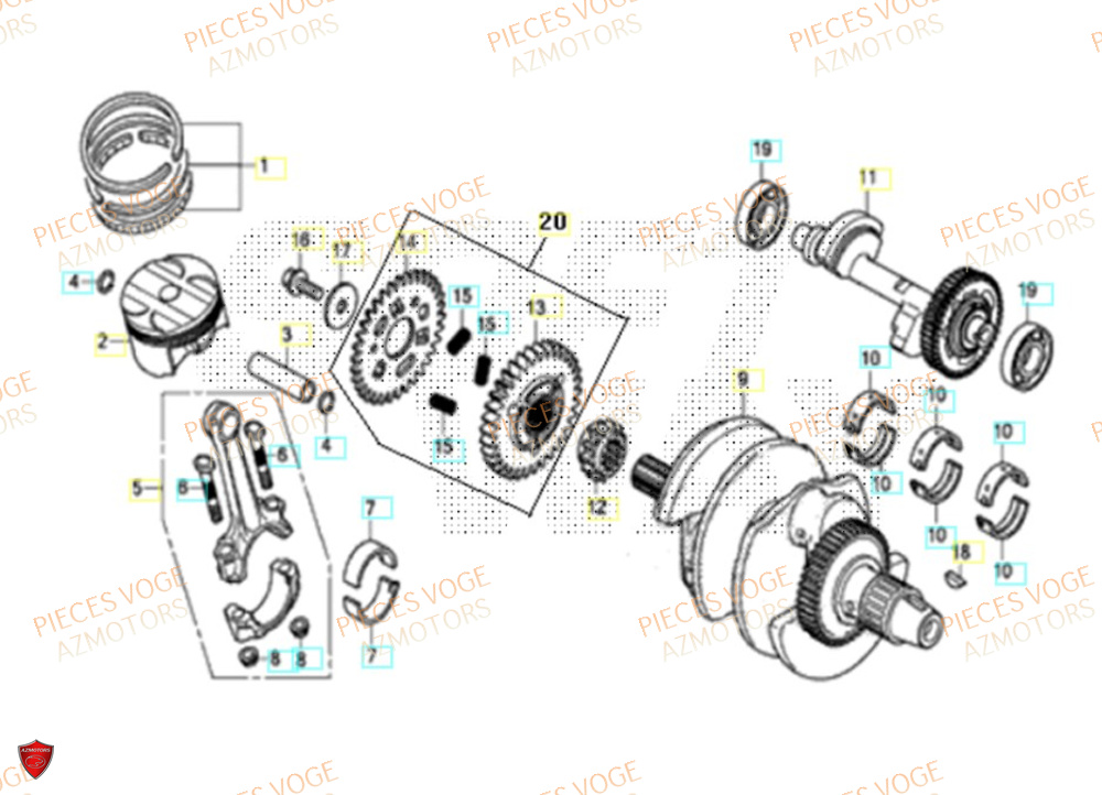 Vilebrequin VOGE Pieces VOGE 500 DS EU IV