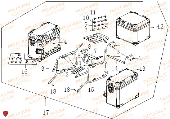 BAGAGERIE VOGE VOGE 500 DSX E5