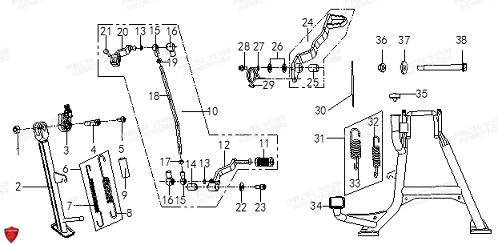 BEQUILLES SELECTEUR pour VOGE 500 DSX E5