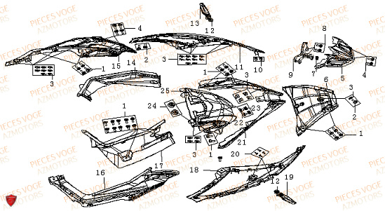 CARENAGES AVANT pour VOGE 500 DSX E5