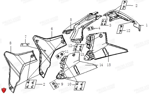 CARENAGE DU RESERVOIR pour VOGE 500 DSX E5