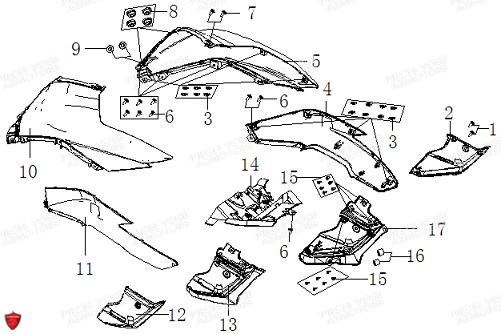 CARENAGE RESERVOIR pour VOGE 500 DSX E5