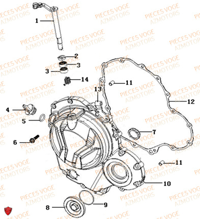 Couvre Carter Droit VOGE Pieces VOGE 500 DSX EURO 5