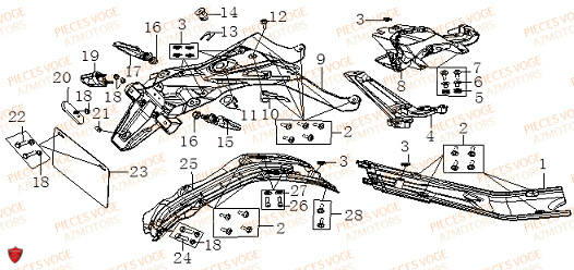 Garde Boue Arriere VOGE Pieces VOGE 500 DSX EURO 5