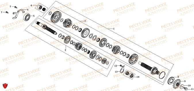 Transmission VOGE Pieces VOGE 500 DSX EURO 5