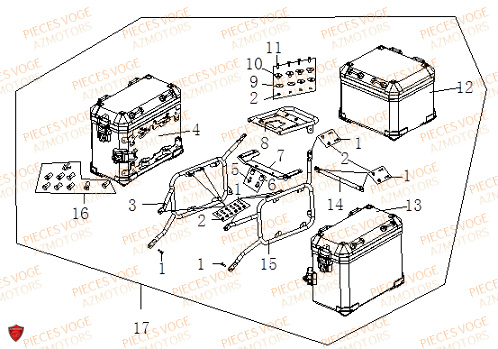 BAGAGERIE VOGE VOGE 500 DS E5