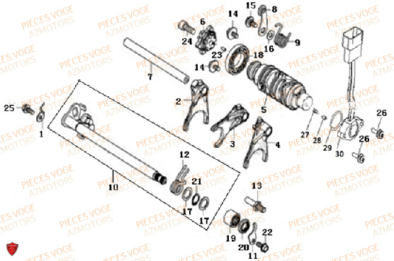 BARILLET DE SELECTION VOGE VOGE 500 DS E5