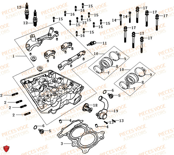 Culasse VOGE Pieces VOGE 500 DS EURO 5