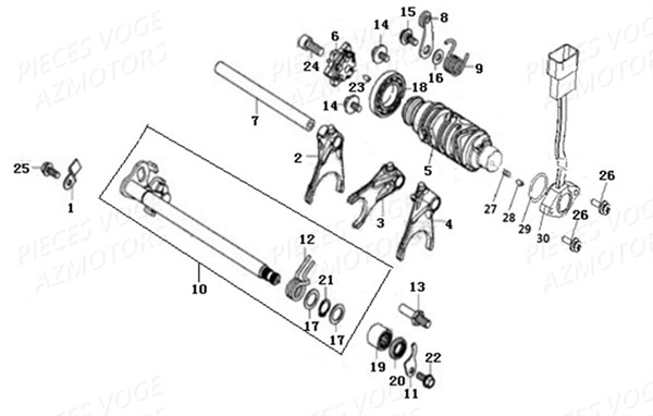 ARBRE DE SELECTION VOGE VOGE 500 R