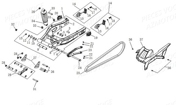 Bras Oscillant VOGE Pieces VOGE 500 R EU IV