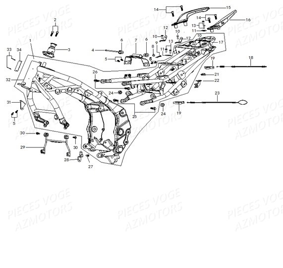 Cadre Chassis VOGE Pieces VOGE 500 R EU IV