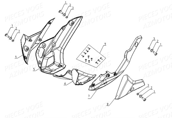 Carenages Sabot VOGE Pieces VOGE 500 R EU IV