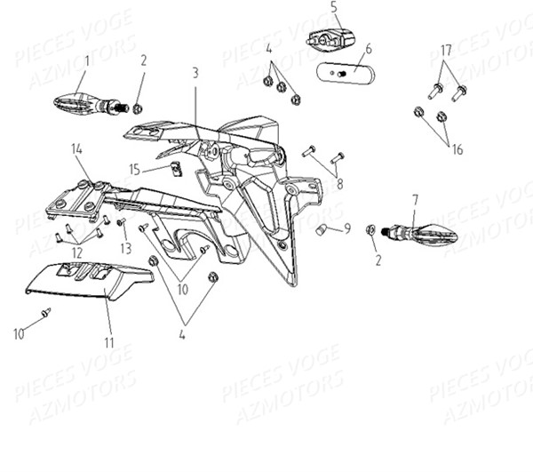 Clignotants VOGE Pieces VOGE 500 R EU IV