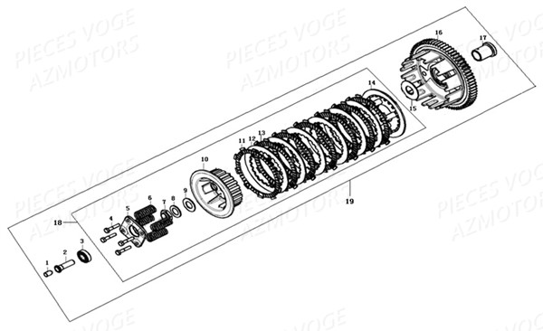 Embrayage VOGE Pieces VOGE 500 R EU IV