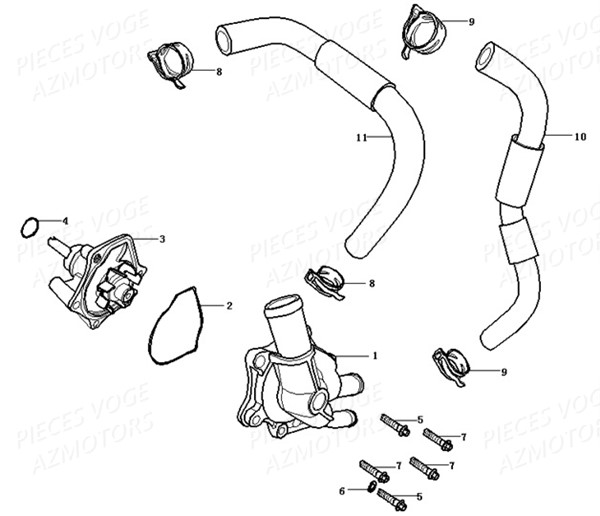 Pompe A Eau VOGE Pieces VOGE 500 R EU IV