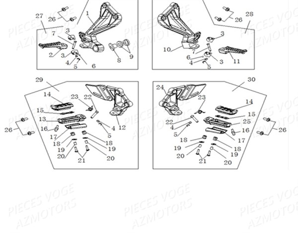 Repose Pieds VOGE Pieces VOGE 500 R EU IV