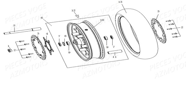 Roue Avant VOGE Pieces VOGE 500 R EU IV