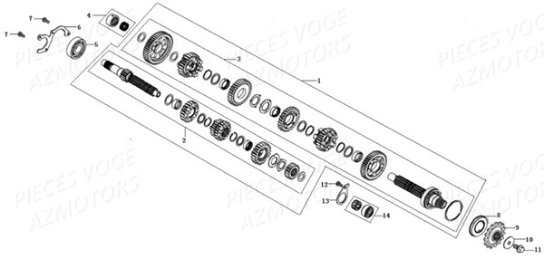 Transmission VOGE Pieces VOGE 500 R EU IV