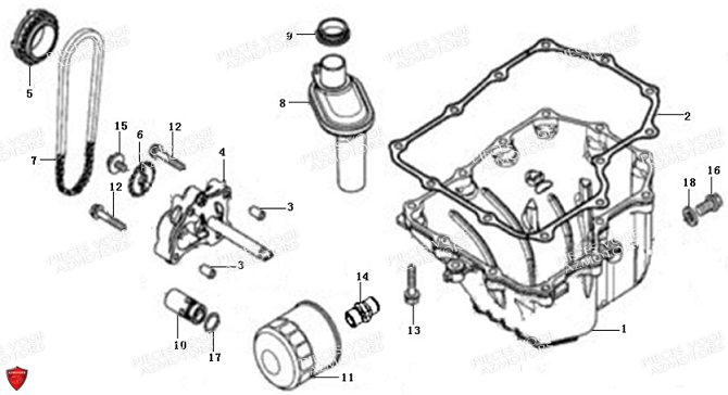 FILTRE A HUILE-POMPE A HUILE pour VOGE 500 R Euro5