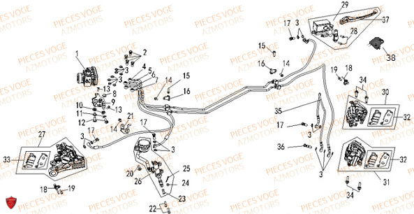 Systeme De Frein VOGE Pieces VOGE 500 R Euro 5